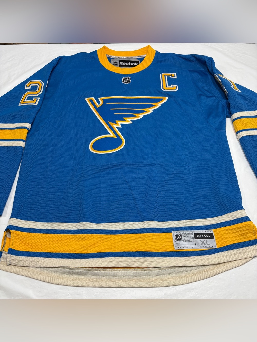 Alex Pietrangelo#27 St Louis Blues Reebok Jersey Men’s XL Captain Patch